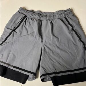 Lululemon grey surge running shorts,
